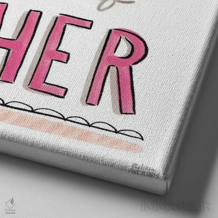 تابلو دکوراتیو موهایت را درست کن اثر ملیسا آورینوس - نمای نزدیک بافت بوم