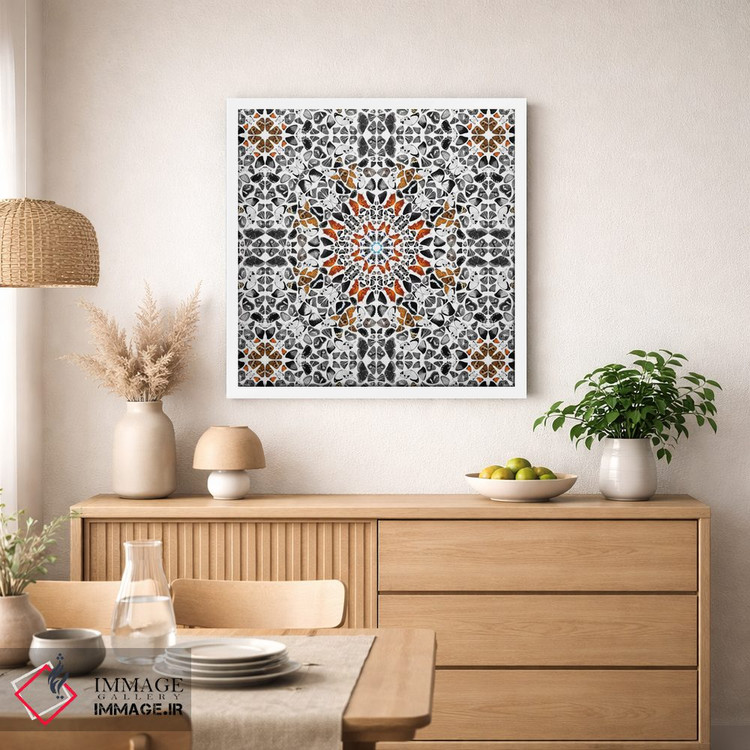 تابلو انتزاعی هنر مدرن - بال های پروانه اثر فایو بای فایو کالکتیو - D1W