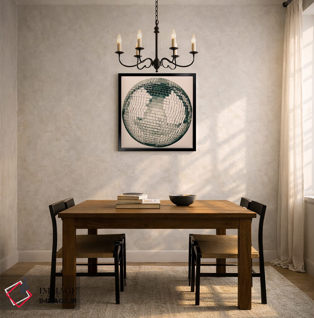 تابلو دکوراتیو هنر مدرن - گوی دیسکو اثر فایو بای فایو کالکتیو - D5B