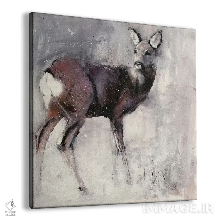 تابلو کلاسیک گوزن ماده اثر مارک ادلینگتون - نمای پرسپکتیو محصول