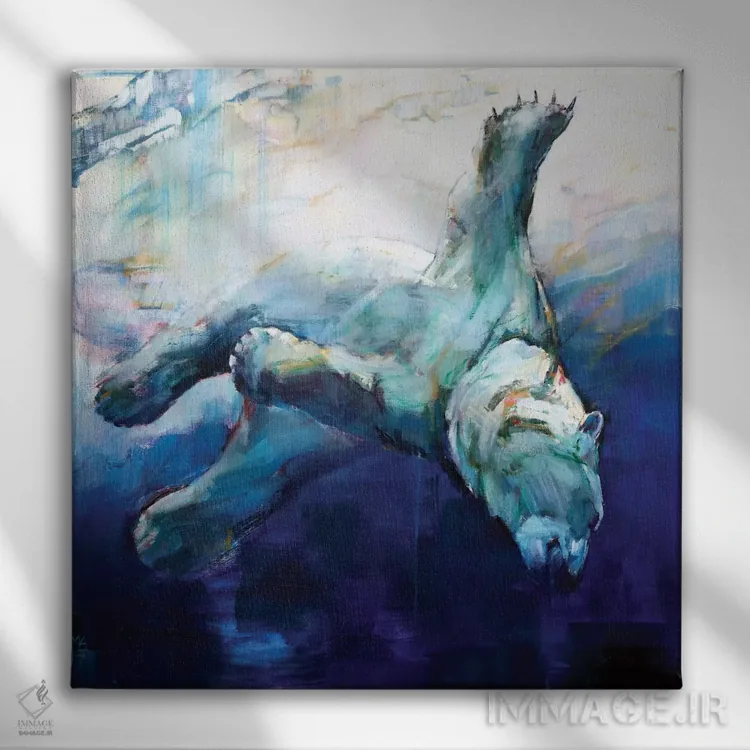 تابلو کلاسیک قوس غواص، ۲۰۱۶ اثر مارک ادلینگتون - نمای روبهرو روی دیوار