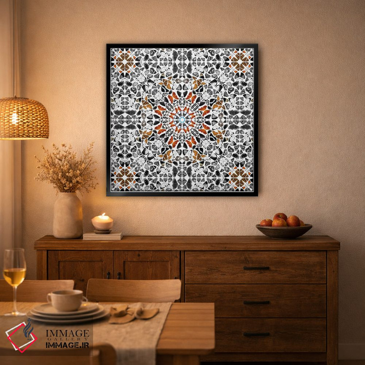 تابلو انتزاعی هنر مدرن - بال های پروانه اثر فایو بای فایو کالکتیو - D4B