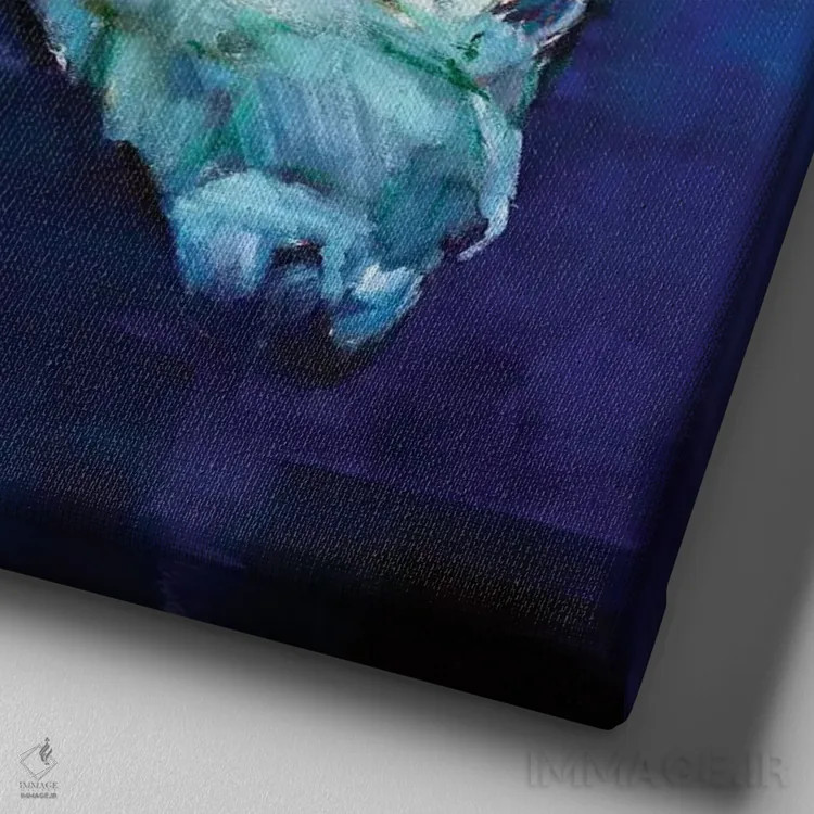 تابلو کلاسیک قوس غواص، ۲۰۱۶ اثر مارک ادلینگتون - نمای نزدیک بافت بوم