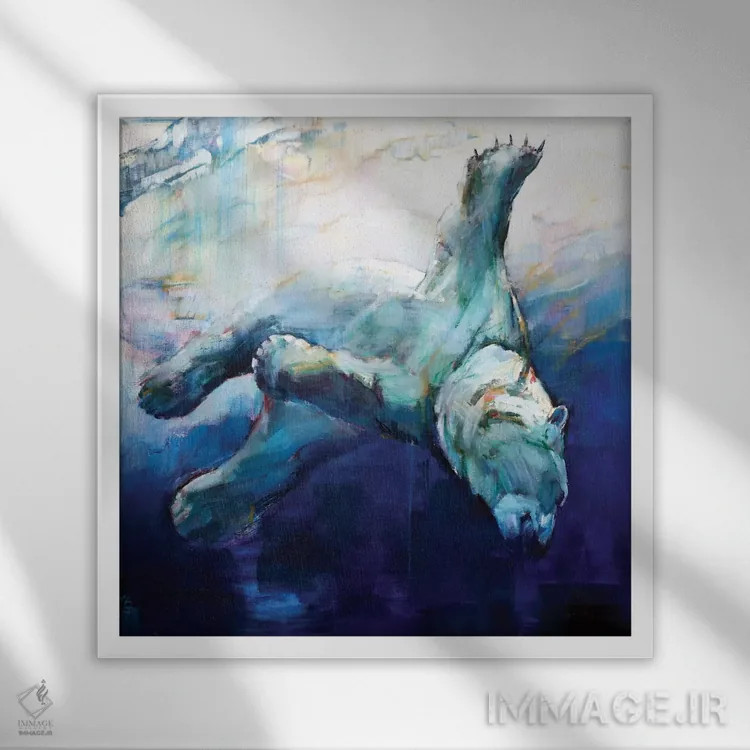 تابلو کلاسیک قوس غواص، ۲۰۱۶ اثر مارک ادلینگتون - نمای قابدار سفید