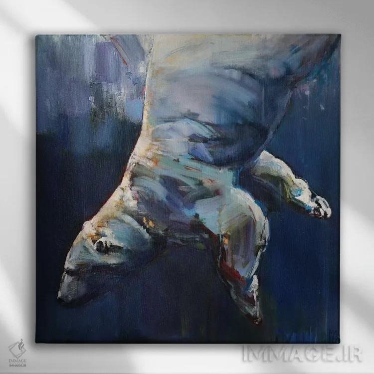 تابلو کلاسیک آب های تیره، ۲۰۱۶ اثر مارک ادلینگتون - نمای روبهرو روی دیوار