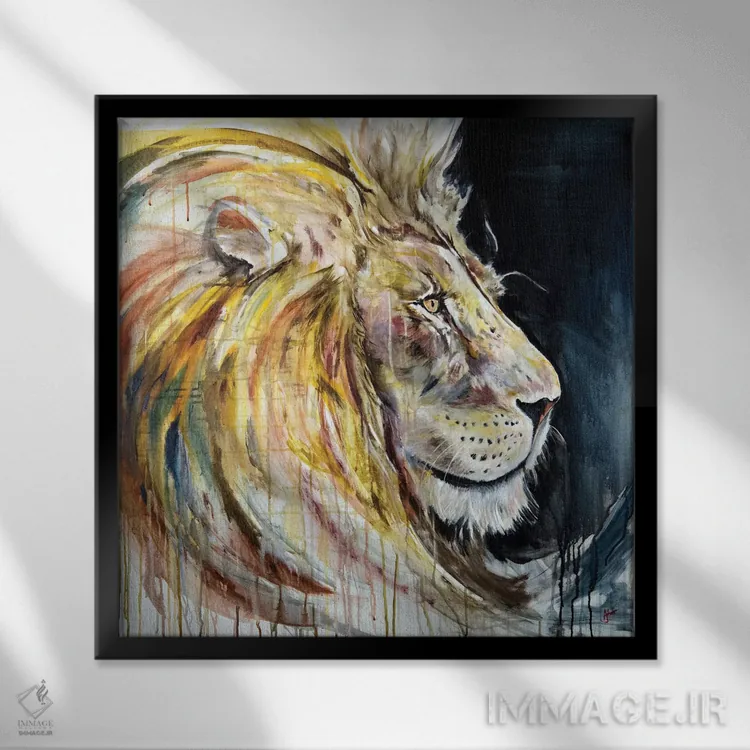 تابلو دکوراتیو تاج بر سر، بار سنگین بر دل اثر مارک آلانته - نمای قابدار مشکی