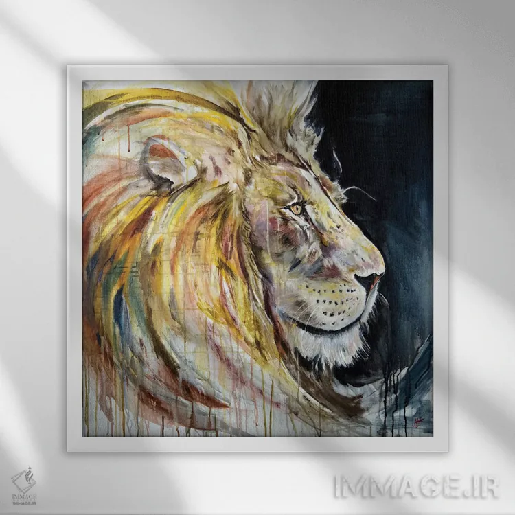 تابلو دکوراتیو تاج بر سر، بار سنگین بر دل اثر مارک آلانته - نمای قابدار سفید