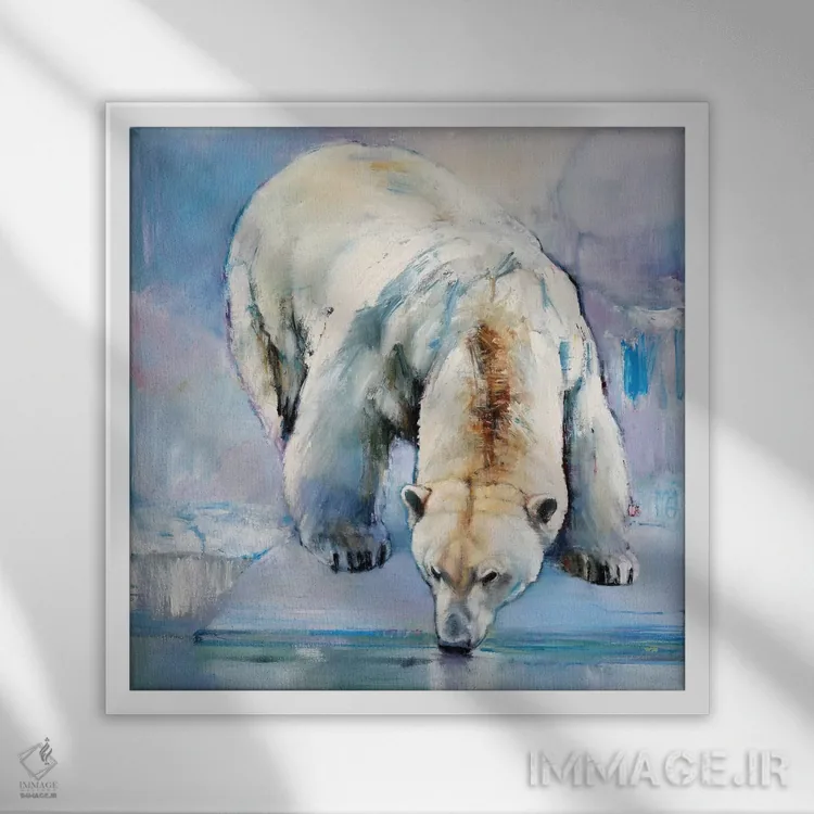 تابلو کلاسیک برف، ۲۰۱۶ اثر مارک ادلینگتون - نمای قابدار سفید