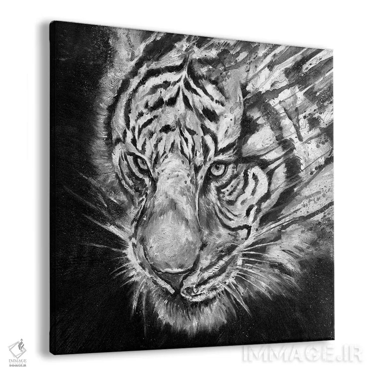 تابلو دکوراتیو شکارچی شب سیاه و سفید اثر مارک آلانته - نمای پرسپکتیو محصول