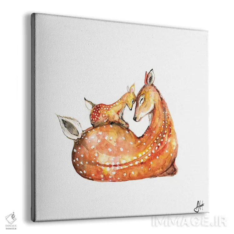 تابلو دکوراتیو آهو اثر مارک آلانته - نمای پرسپکتیو محصول