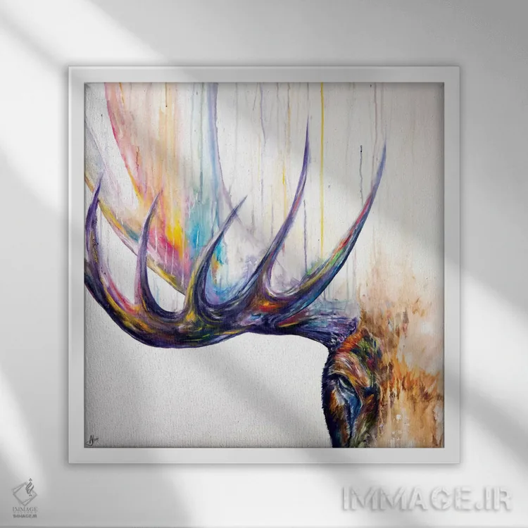 تابلو دکوراتیو ولکان اثر مارک آلانته - نمای قابدار سفید