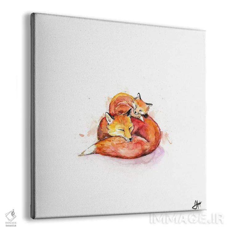 تابلو دکوراتیو روباه های فوکو اثر مارک آلانته - نمای پرسپکتیو محصول