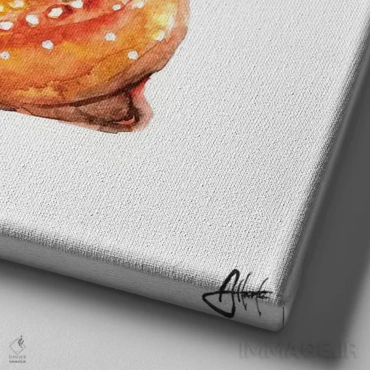 تابلو دکوراتیو آهو اثر مارک آلانته - نمای نزدیک بافت بوم