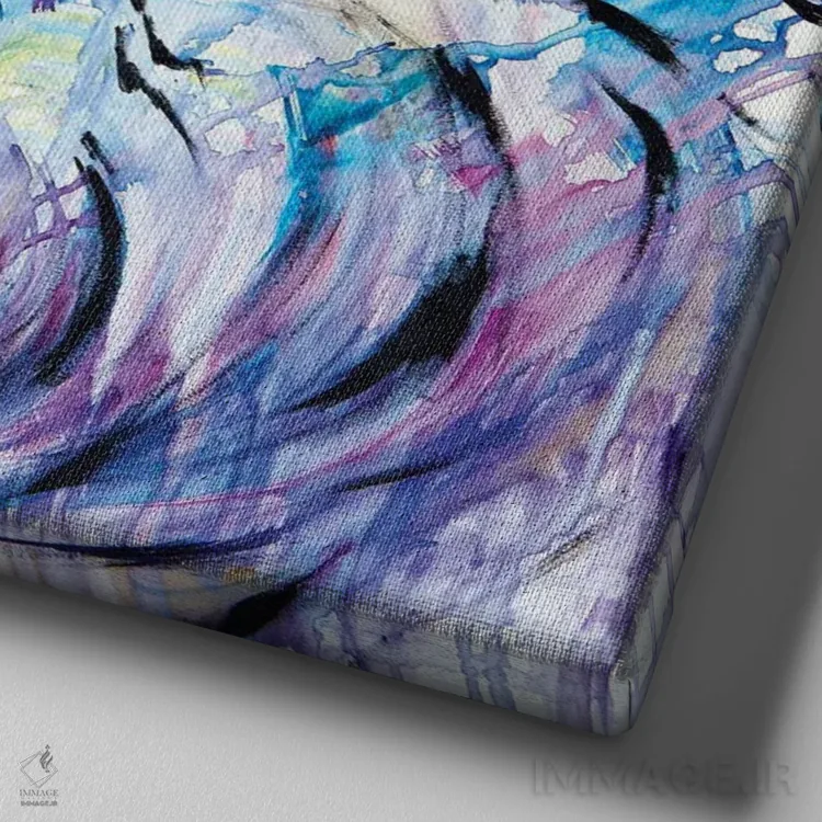 تابلو دکوراتیو آپولو اثر مارک آلانته - نمای نزدیک بافت بوم