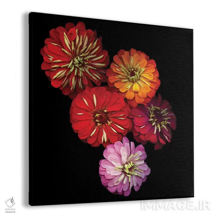 تابلو دکوراتیو زینیا شاداب اثر مگدا ایندیگو - نمای پرسپکتیو محصول