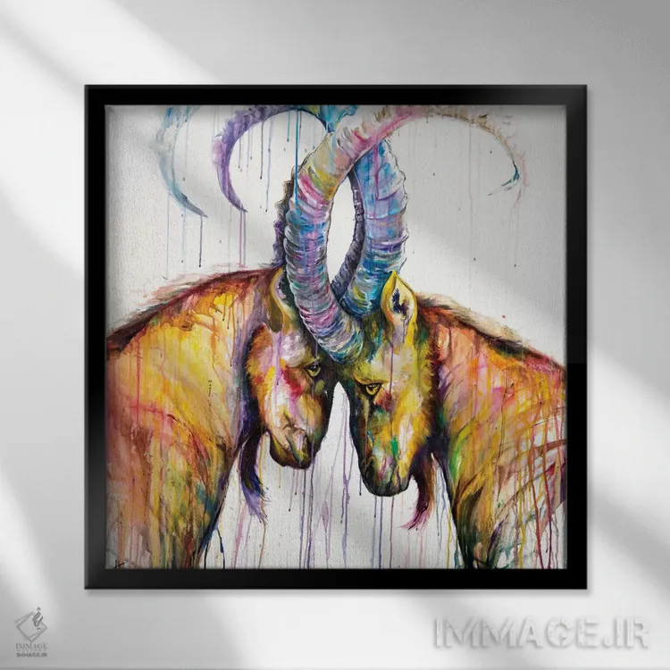 تابلو دکوراتیو سیزیفوس اثر مارک آلانته - نمای قابدار مشکی