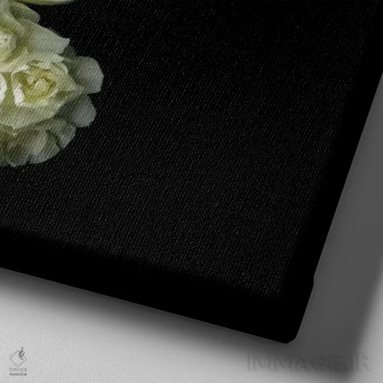 تابلو دکوراتیو گیاهان معطر سفید اثر مگدا ایندیگو - نمای نزدیک بافت بوم