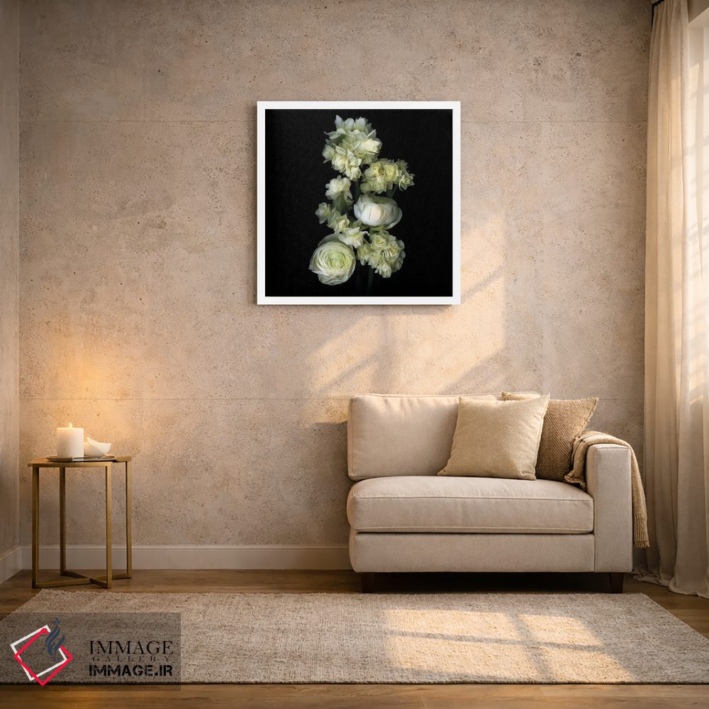 تابلو دکوراتیو گیاهان معطر سفید اثر مگدا ایندیگو - D1W