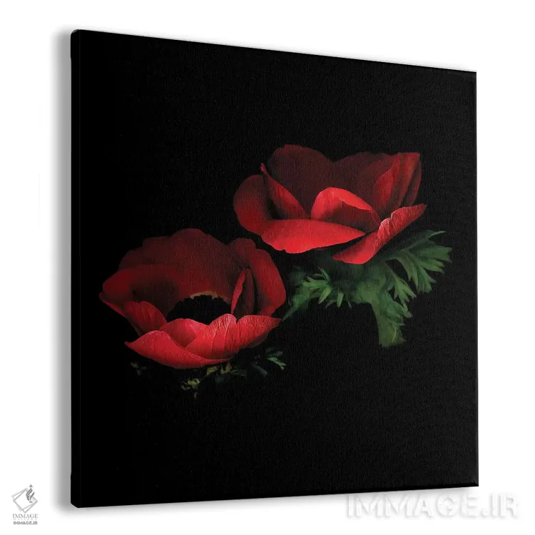 تابلو دکوراتیو شقایق دریایی قرمز هشتم اثر مگدا ایندیگو - نمای پرسپکتیو محصول