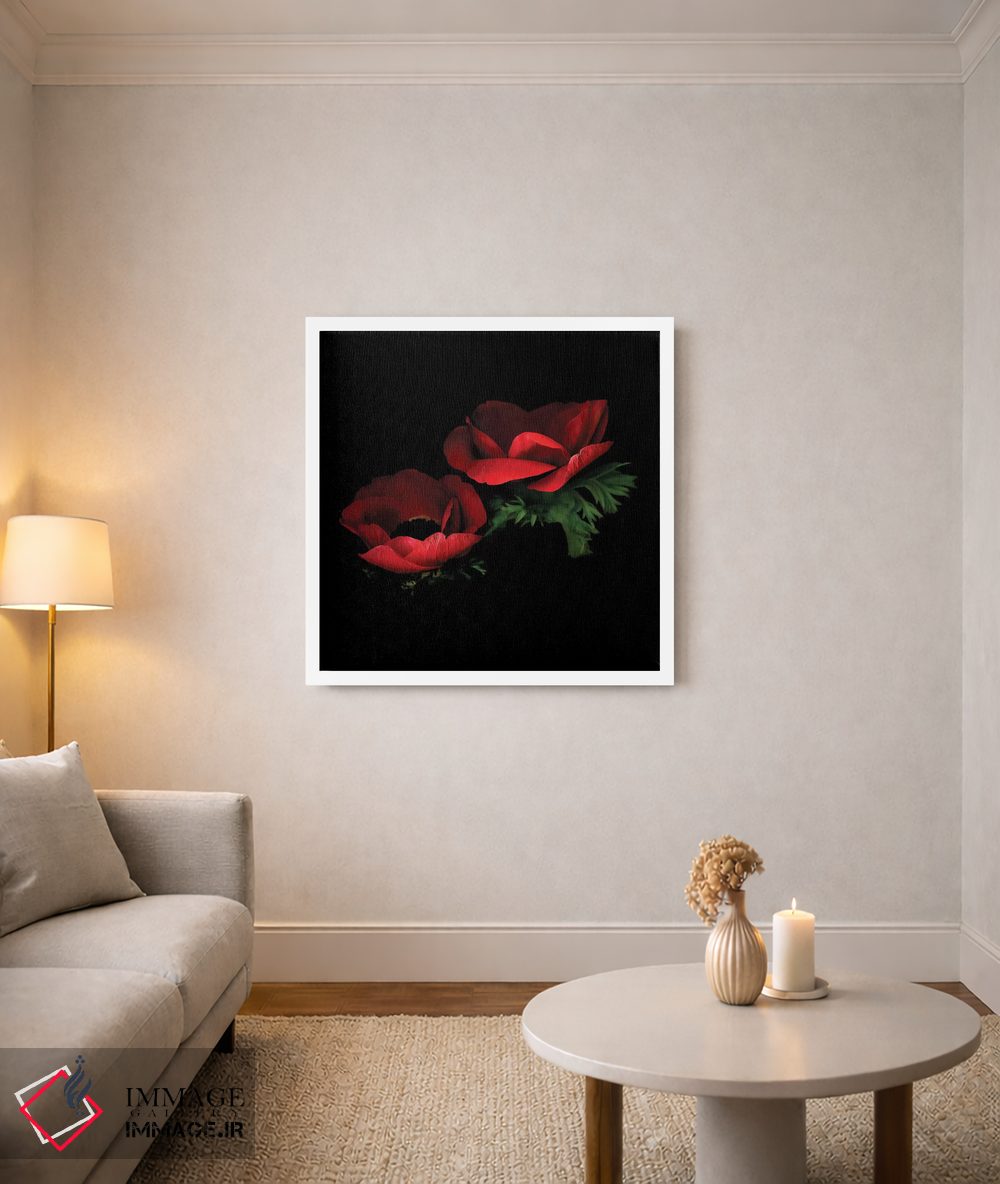 تابلو دکوراتیو شقایق دریایی قرمز هشتم اثر مگدا ایندیگو - D3W