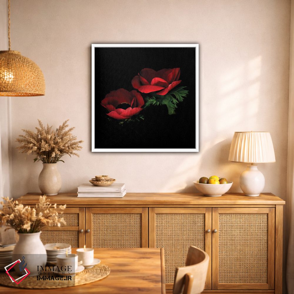 تابلو دکوراتیو شقایق دریایی قرمز هشتم اثر مگدا ایندیگو - D1W