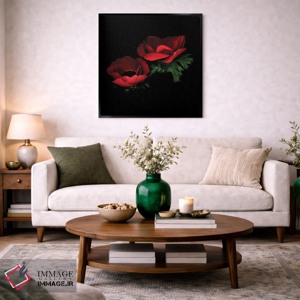 تابلو دکوراتیو شقایق دریایی قرمز هشتم اثر مگدا ایندیگو - D4B