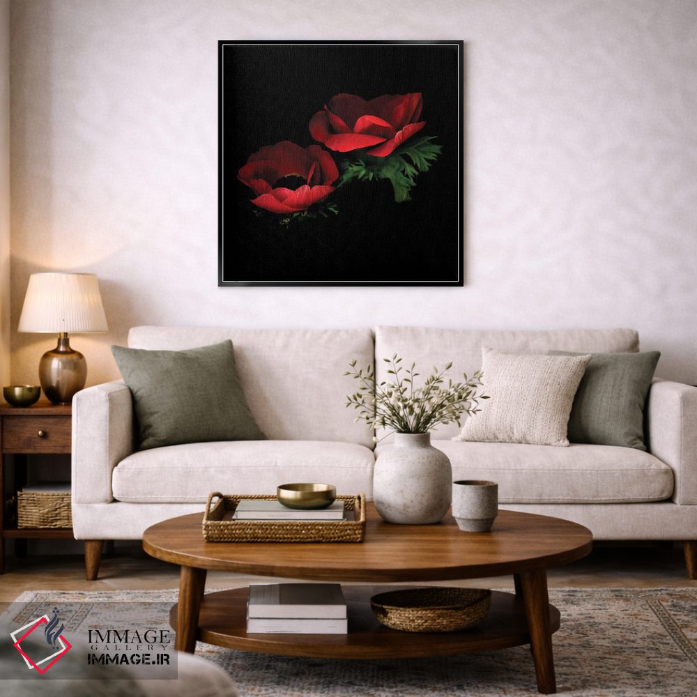 تابلو دکوراتیو شقایق دریایی قرمز هشتم اثر مگدا ایندیگو - D5B