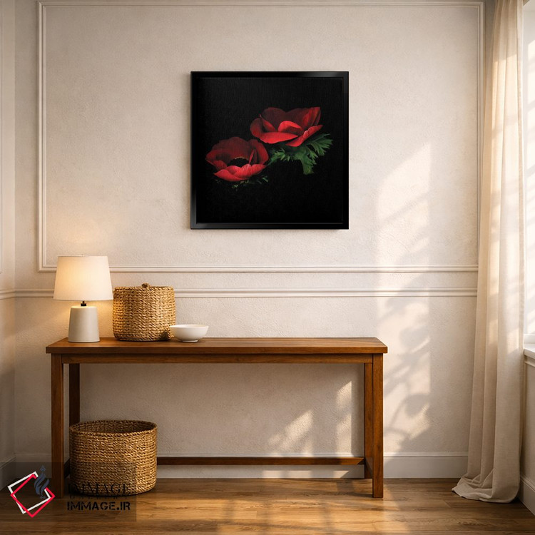 تابلو دکوراتیو شقایق دریایی قرمز هشتم اثر مگدا ایندیگو - D6B