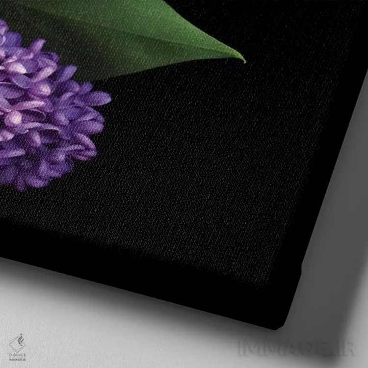 تابلو دکوراتیو ارغوانی تیره اثر مگدا ایندیگو - نمای نزدیک بافت بوم