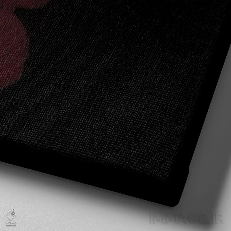 تابلو دکوراتیو ژربرا قرمز پنجم اثر مگدا ایندیگو - نمای نزدیک بافت بوم