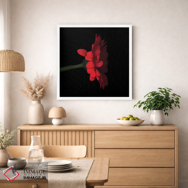 تابلو دکوراتیو ژربرا قرمز پنجم اثر مگدا ایندیگو - D1W