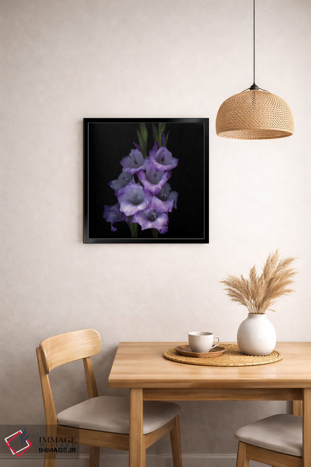 تابلو دکوراتیو گلادیول بنفش سوم اثر مگدا ایندیگو - D2B