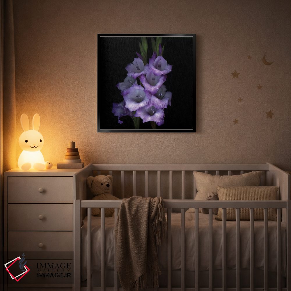 تابلو دکوراتیو گلادیول بنفش سوم اثر مگدا ایندیگو - D5B