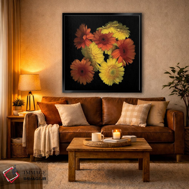 تابلو دکوراتیو ژربرا نهم اثر مگدا ایندیگو - D2B