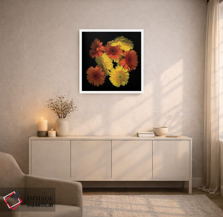 تابلو دکوراتیو ژربرا نهم اثر مگدا ایندیگو - D4W