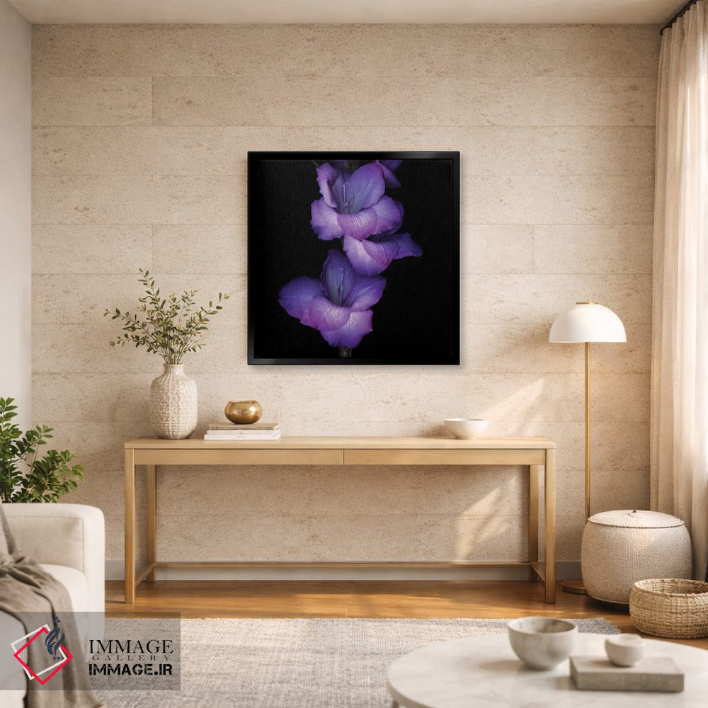 تابلو دکوراتیو گلادیول بنفش دوم اثر مگدا ایندیگو - D5B