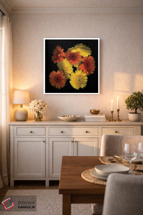 تابلو دکوراتیو ژربرا نهم اثر مگدا ایندیگو - D5W