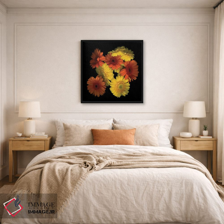 تابلو دکوراتیو ژربرا نهم اثر مگدا ایندیگو - D6B