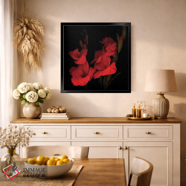تابلو دکوراتیو گلادیول قرمز یازدهم اثر مگدا ایندیگو - D1B