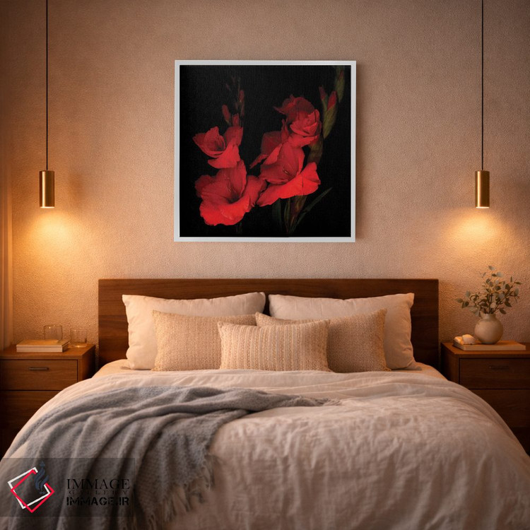 تابلو دکوراتیو گلادیول قرمز یازدهم اثر مگدا ایندیگو - D2W