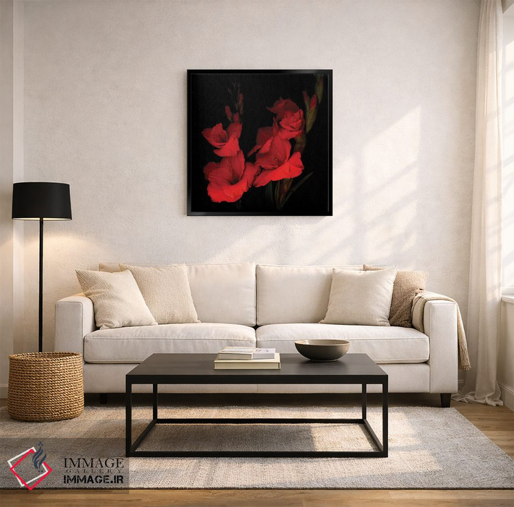 تابلو دکوراتیو گلادیول قرمز یازدهم اثر مگدا ایندیگو - D4B