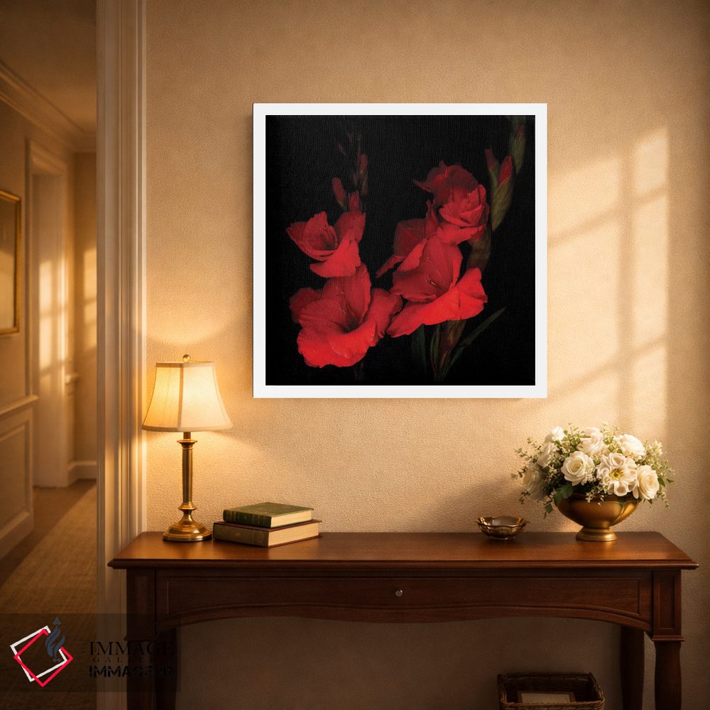 تابلو دکوراتیو گلادیول قرمز یازدهم اثر مگدا ایندیگو - D3W