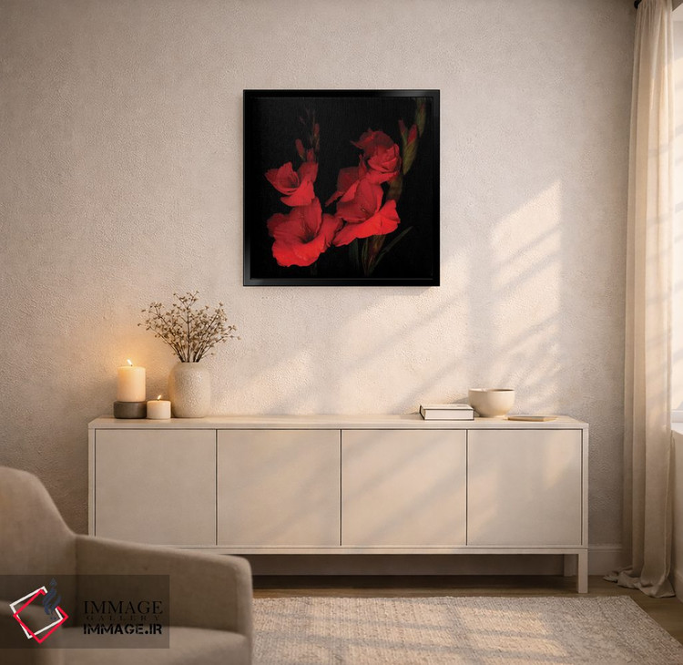 تابلو دکوراتیو گلادیول قرمز یازدهم اثر مگدا ایندیگو - D6B