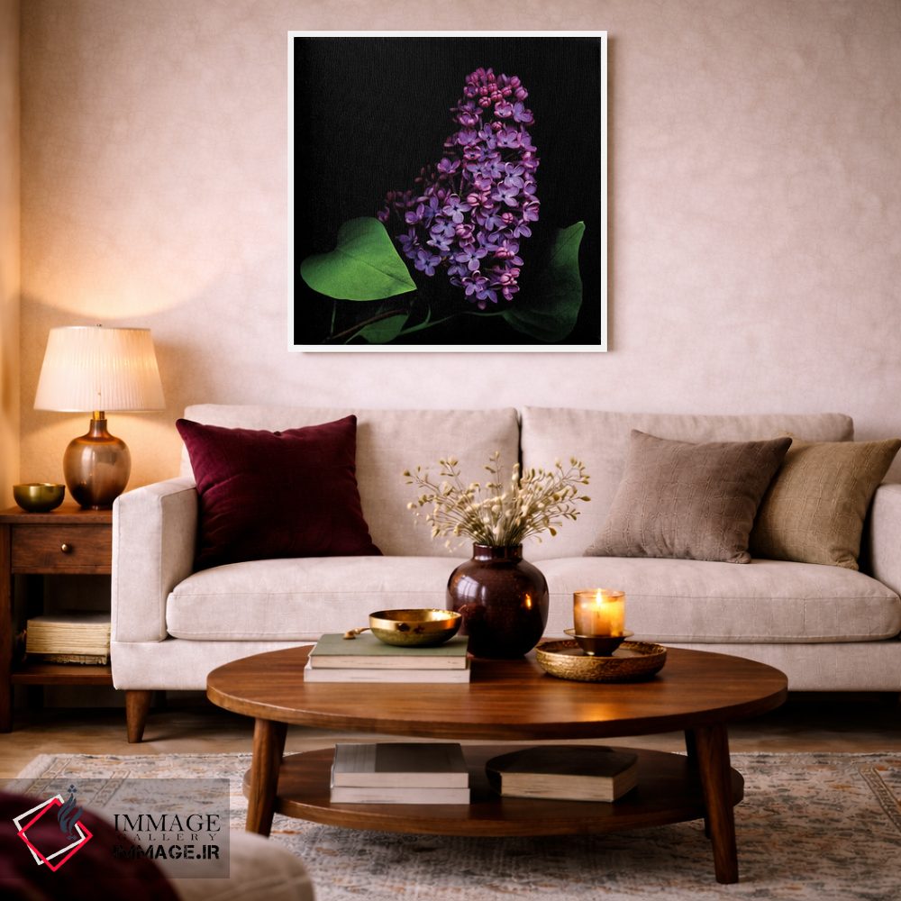 تابلو دکوراتیو یاس بنفش دوم اثر مگدا ایندیگو - D1W