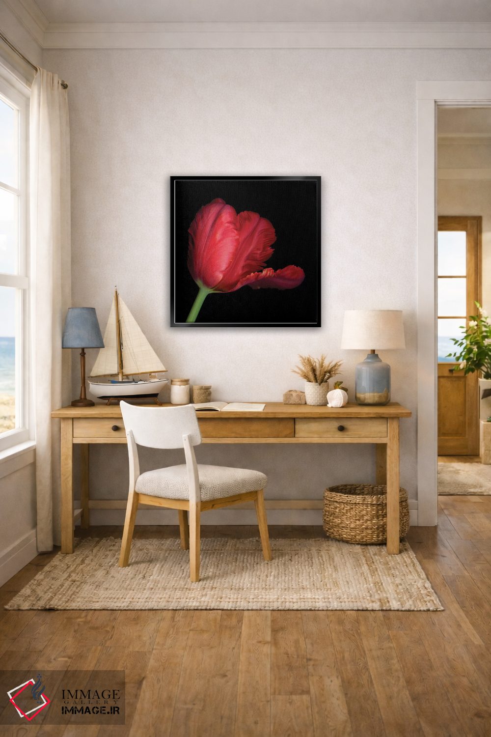 تابلو دکوراتیو طوطی قرمز ششم اثر مگدا ایندیگو - D5B