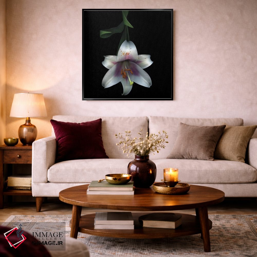 تابلو دکوراتیو سوسن شیپوری صورتی هفتم اثر مگدا ایندیگو - D2B