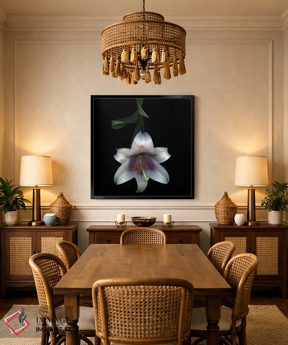 تابلو دکوراتیو سوسن شیپوری صورتی هفتم اثر مگدا ایندیگو - D3B