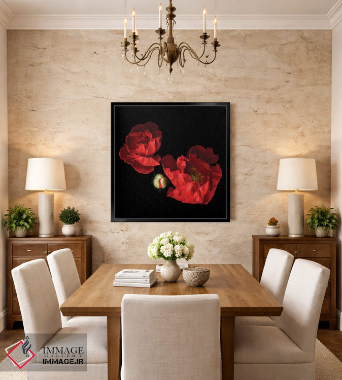 تابلو دکوراتیو شقایق قرمز دوم اثر مگدا ایندیگو - D3B