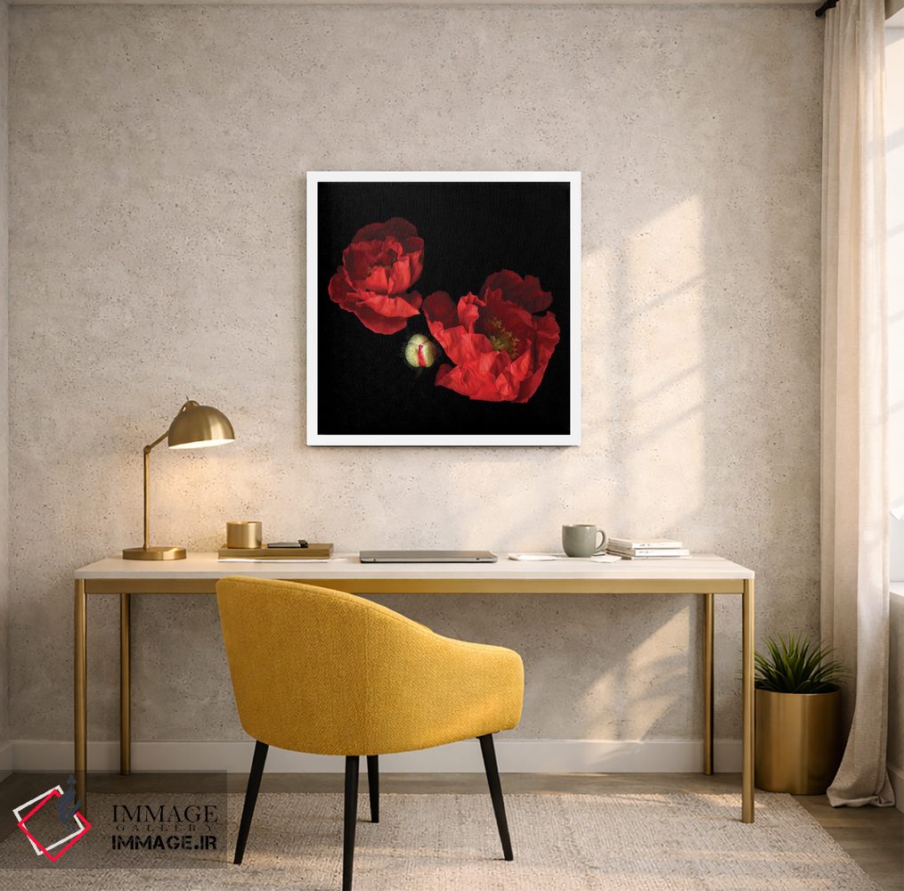 تابلو دکوراتیو شقایق قرمز دوم اثر مگدا ایندیگو - D4W