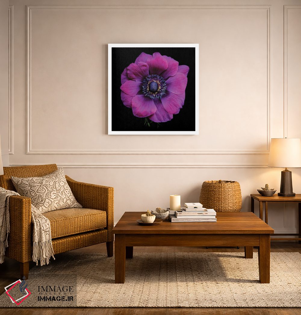 تابلو دکوراتیو قلب شقایق های بنفش پنجم اثر مگدا ایندیگو - D3W